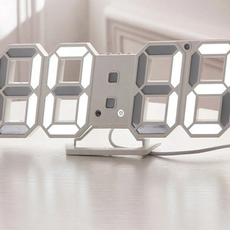Цифровые Будильники Nordic 3D Цифровой будильник Электронные Цифровые Часы Светодиодные Цифровые часы Изображение 2