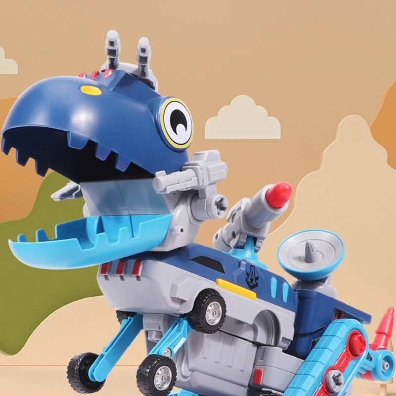 5 в 1 Магнитный Динозавр, робот-трансформер, игрушка, детская механическая фигурка, дропшиппинг для мальчиков Изображение 3