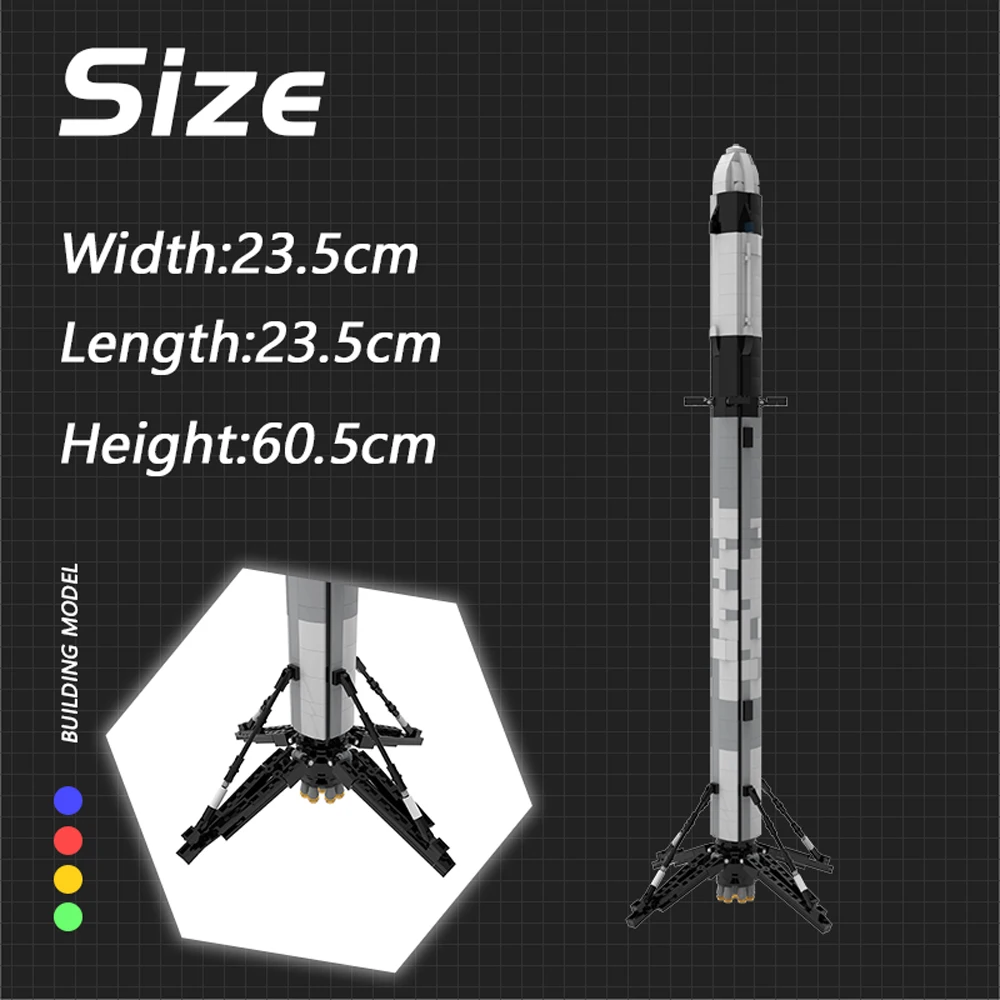 MOC Ultimate Space X Falcons Набор строительных блоков для Ракеты 9-го масштаба Искусственный Спутник Ariane 5 ECA Aerospace Series Кирпичи Игрушки Изображение 3