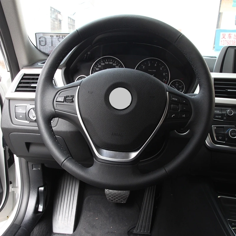 Автомобильное Карбоновое внутреннее рулевое колесо, декоративная рамка, панель, накладка для BMW 3 серии F30 F32 F34 2013-2019 Аксессуары Изображение 3