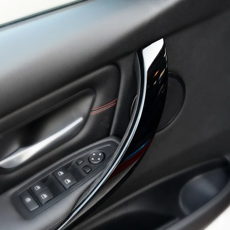 Автомобильные Межкомнатные Дверные Ручки для BMW 3 Серии F30 F31 F35 F80 2013-2018 Черный Бежевый Внутренняя Дверная Панель Ручка Тяговая Накладка Изображение 3