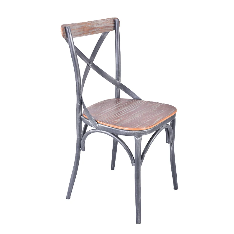 Американский индустриальный стиль ретро стул со спинкой, бытовой простой обеденный стул, кафе-бар, коммерческий высокий барный стул, барный стул Изображение 3