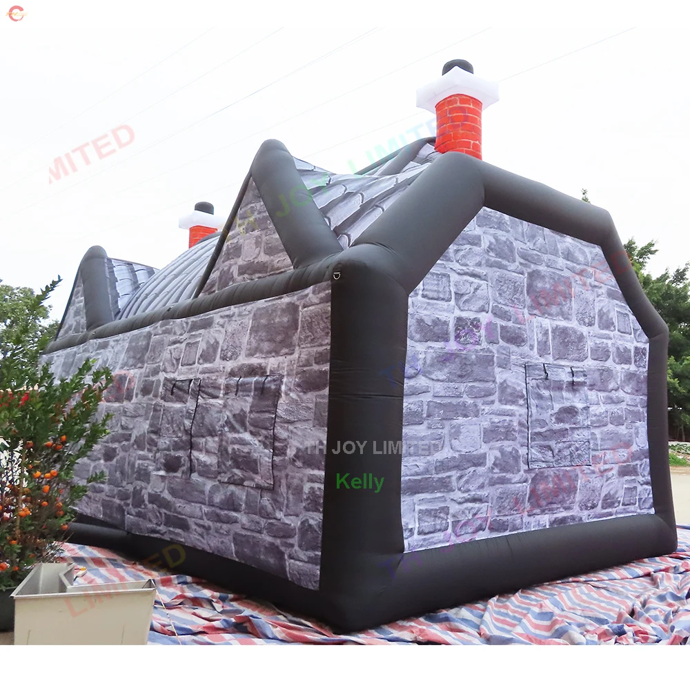 Бесплатная Воздушная доставка 10x5 м Гигантский надувной Ирландский паб, палатка, вечеринка, аренда, газон, бар Для продажи Изображение 3