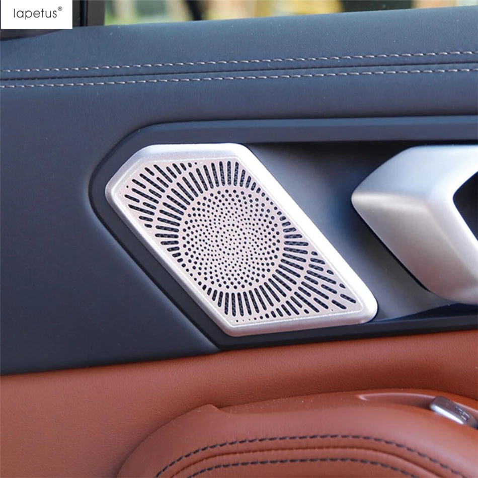 Дверная Ручка Автомобиля Стереодинамик Звуковая Рамка Громкоговорителя Декоративная Накладка Для BMW X5 G05 X7 2019-2022 Металлические Аксессуары Для Интерьера Изображение 3