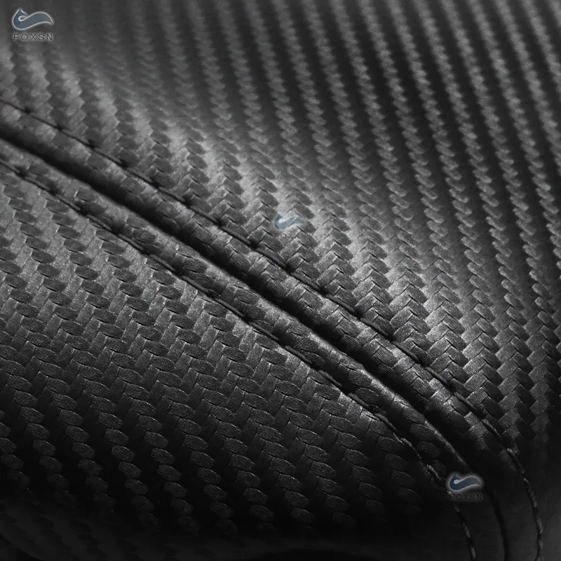 Для BMW 3 серии E90 2005-2012 Карбоновая текстура Кожи - черная линия Внутренняя Отделка Крышки Центральной консоли, Защитного чехла подлокотника Изображение 3