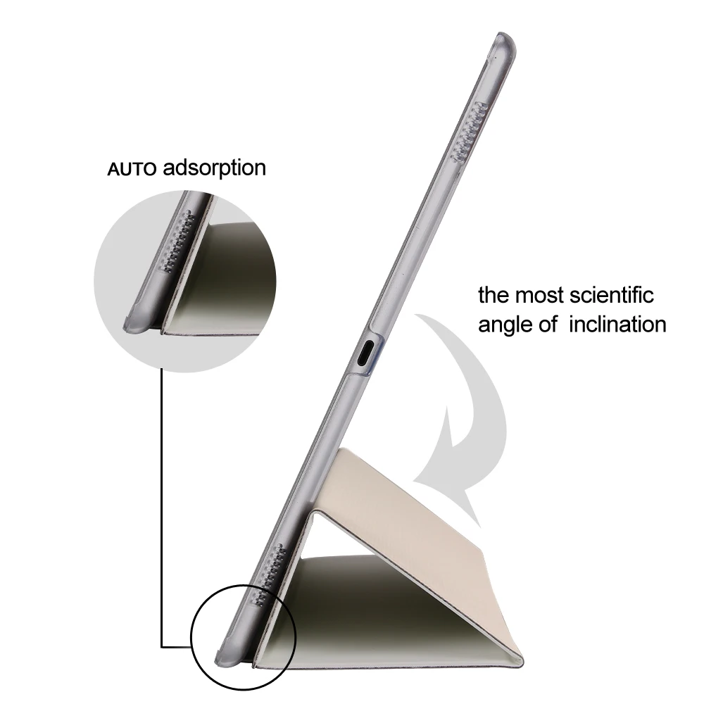 Для iPad Air1 Case 2018 9,7-дюймовый Принципиально Умный режим Сна/Автоматическое пробуждение 2017 9,7-дюймовый Смарт-чехол из Искусственной кожи для iPad 6-го поколения Cover Изображение 3