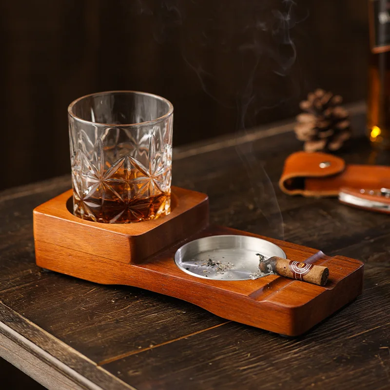 Пепельница для сигар в японском стиле, набор Бокалов для Ликера, Поднос, Держатель стакана для воды Изображение 3