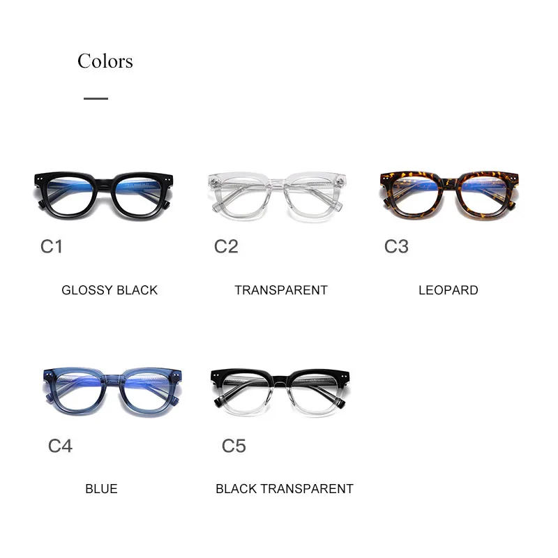 Пружинный шарнир SHAUNA TR90, ретро заклепки, круглые оправы для очков, Ins, популярные очки с анти-синим светом Изображение 3