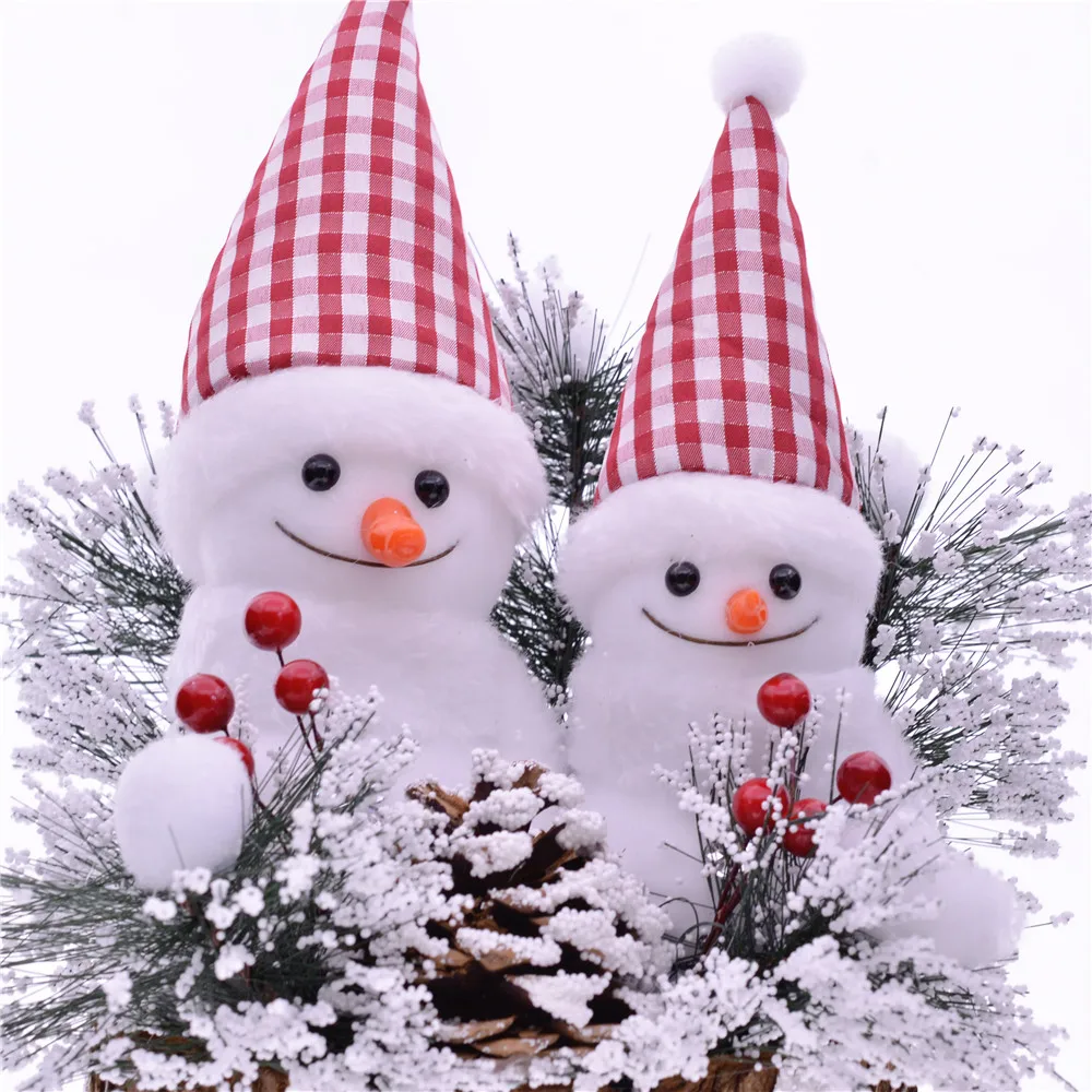 Рождественский Санта Клаус, Фигурка Куклы-Снеговика, MYBLUE 30 см, Милый сад, Аксессуары для украшения дома в скандинавском стиле Изображение 3