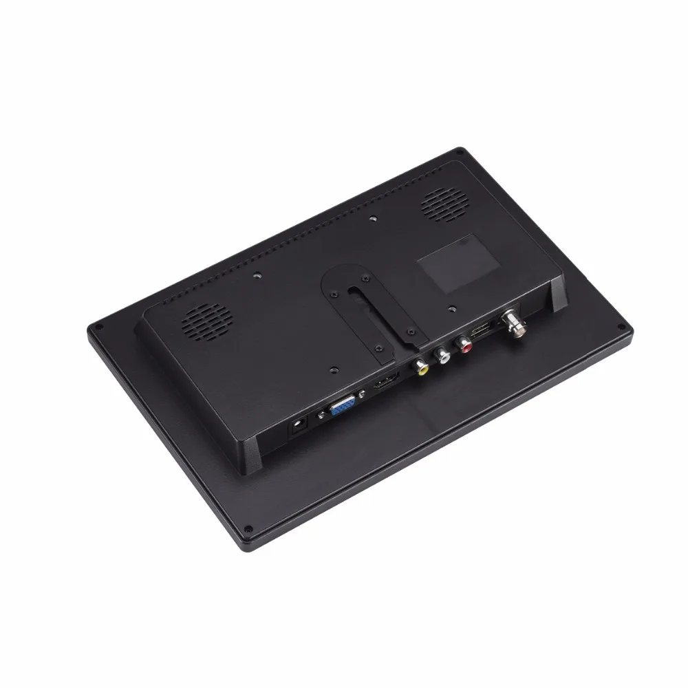 ESCAM T10 10-дюймовый TFT LCD монитор 1024x600 с VGA HDMI-совместимым AV BNC USB для ПК камеры видеонаблюдения Изображение 4