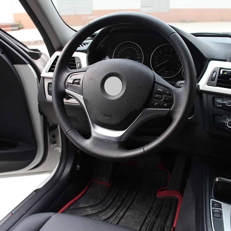 Автомобильное Карбоновое внутреннее рулевое колесо, декоративная рамка, панель, накладка для BMW 3 серии F30 F32 F34 2013-2019 Аксессуары Изображение 4