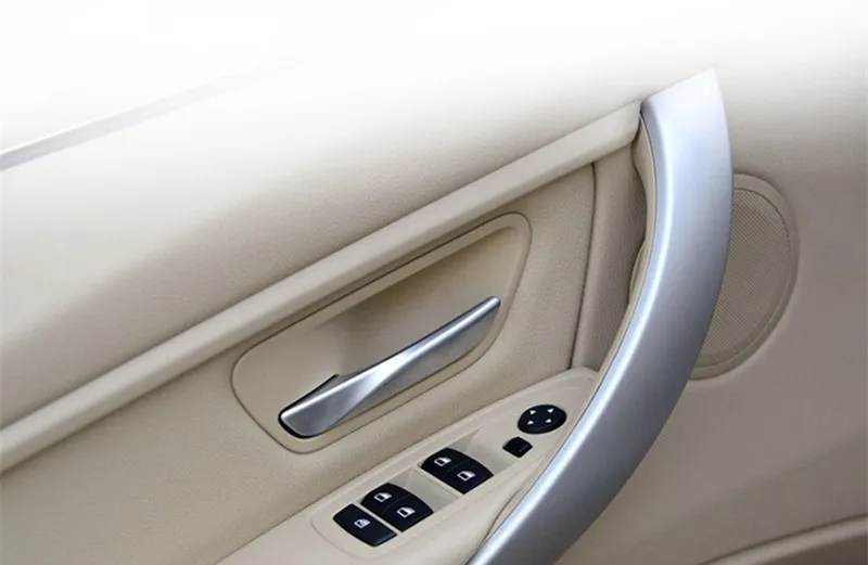 Автомобильные Межкомнатные Дверные Ручки для BMW 3 Серии F30 F31 F35 F80 2013-2018 Черный Бежевый Внутренняя Дверная Панель Ручка Тяговая Накладка Изображение 4
