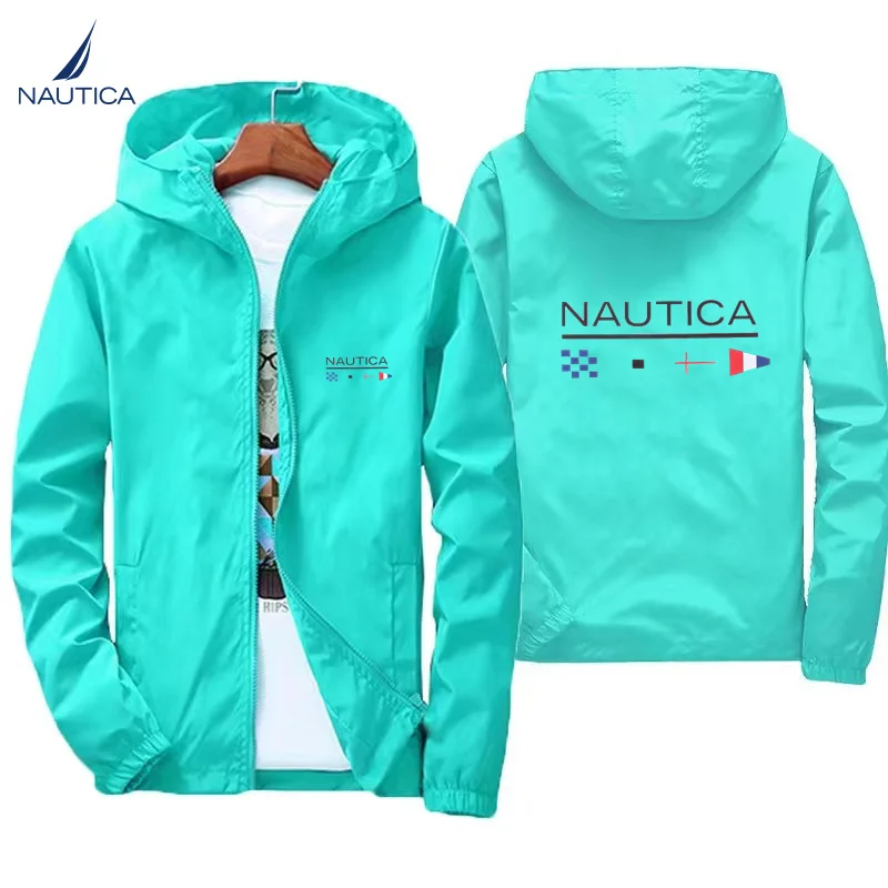 Весенне-осенний бренд, Nautica-мужская водонепроницаемая ветровка с солнцезащитным кремом, спортивная куртка для альпинизма, куртка для рыбалки на открытом воздухе Изображение 4