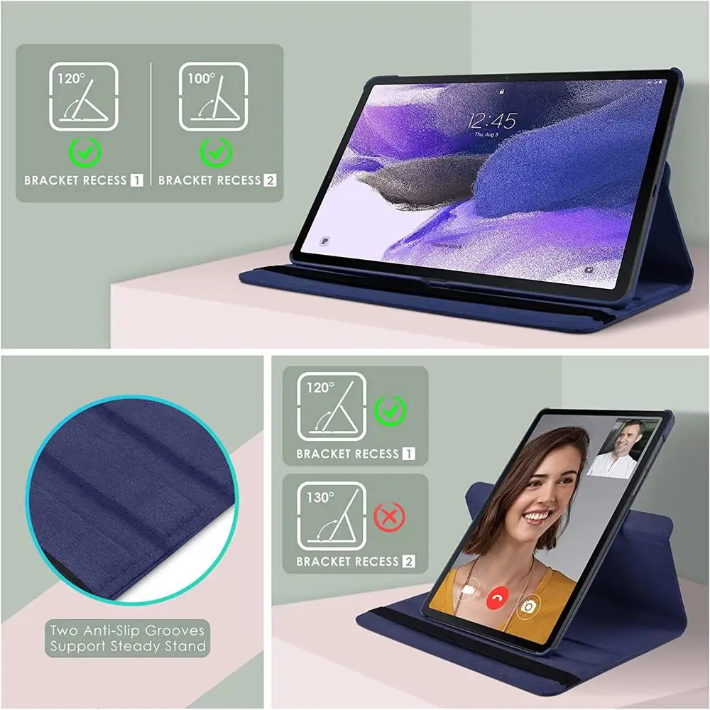 Вращающийся на 360 Градусов Чехол для Samsung Galaxy Tab S9 Ultra 14,6 S7 S8 S9 Plus 12,4 Чехол для планшета SM-X900 X916 X800 X810 T730 T970 Case Изображение 4