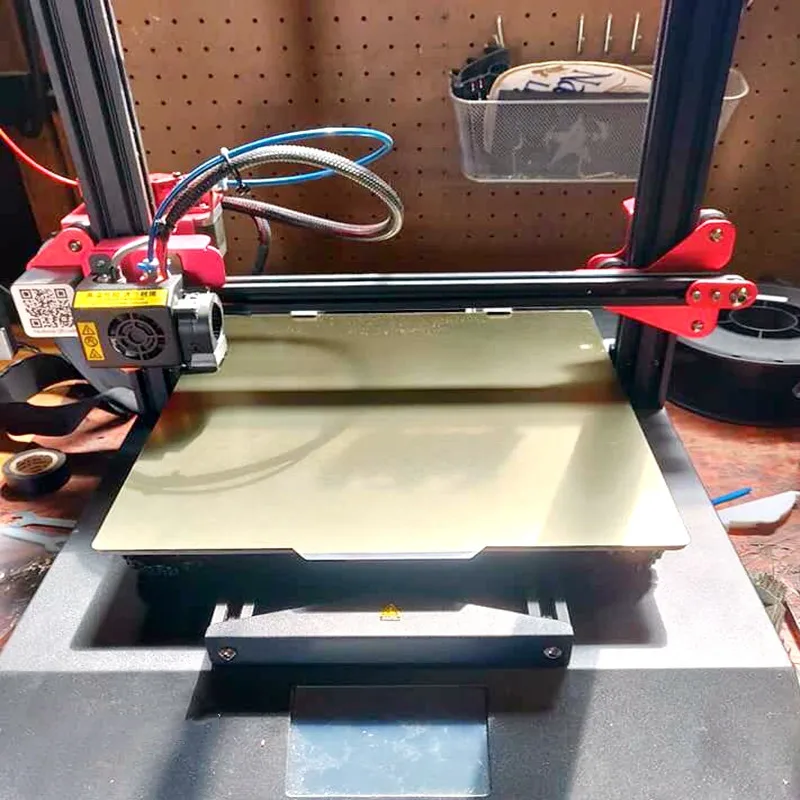Детали для 3D-принтера FLEXBED 300 *300 мм, лист пружинной стали, платформа с подогревом, нанесенная поверхность PEI + магнитная наклейка для горячей кровати Voron Изображение 4