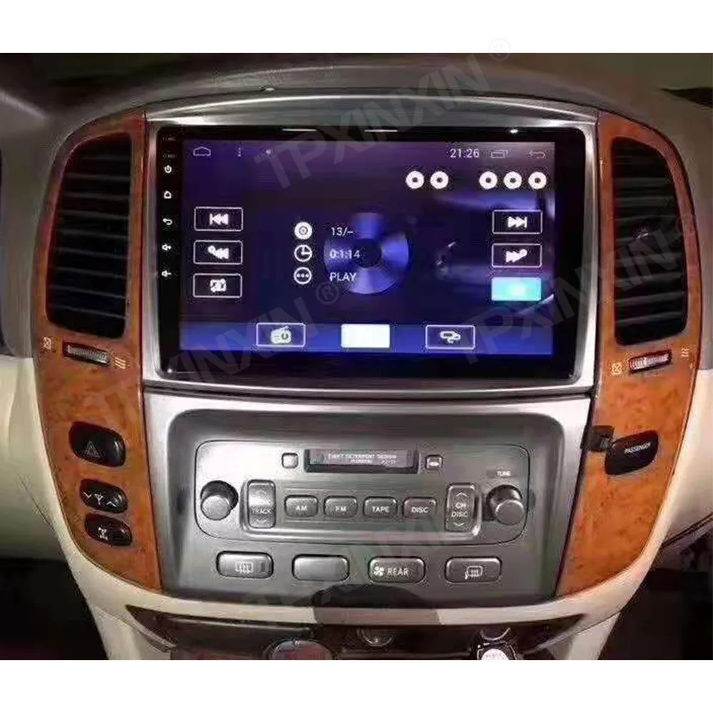 Для Lexus LX470 2004-2006 LC100 2003 Android 10 Автомобильный Стереоприемник с Экраном Tesla Player GPS Навигация Головное устройство Carplay DSP Изображение 4