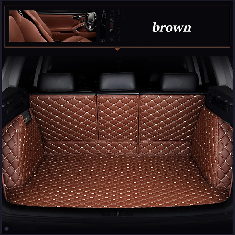 Изготовленные на заказ кожаные коврики YUCKJU с полной оберткой для багажника автомобиля Luxgen Luxgen 7 5 U5 SUV Автоаксессуар чехол для багажника Изображение 4