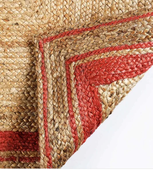 Коврик-бегунок из 100% натурального джута Ручной работы, Реверсивный коврик для гостиной, Домашний ковер, коврик Изображение 4