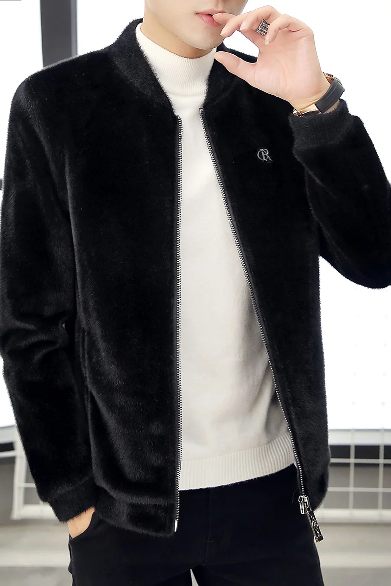 Мужская куртка с популярным логотипом, Весенне-осенняя Новая Корейская красивая куртка, Бейсбольный костюм, Мужской Короткий Повседневный Универсальный Топ высокого класса Изображение 4