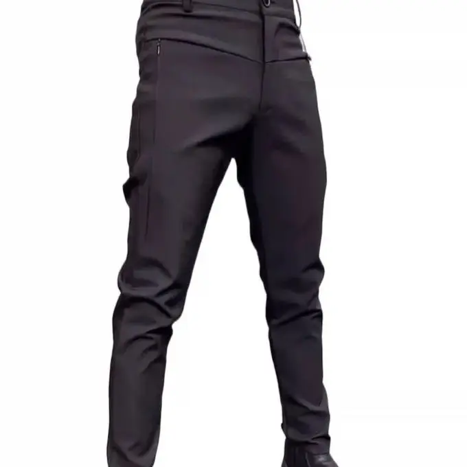 Мужские брюки Осенне-зимние Модные Узкие брюки с перекрещенными штанинами, мужские Черные молодежные повседневные брюки в Британском стиле, мужские костюмные брюки A20 Изображение 4