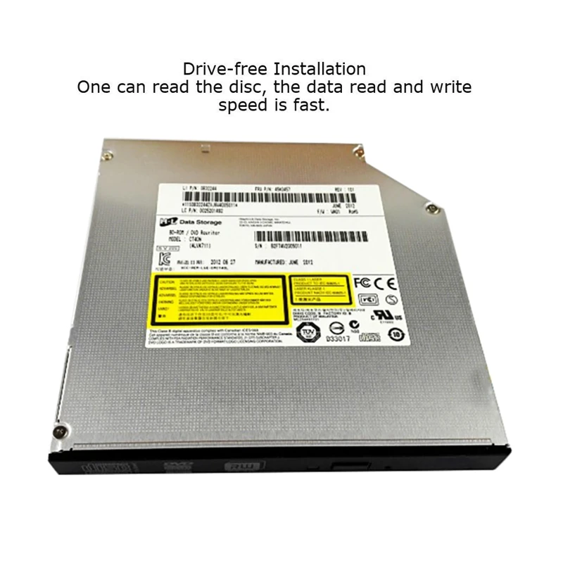 Оптический привод для записи DVD AU42 -DVD для ноутбука HL GTA0N GT50N GTC0N GT80N с последовательным интерфейсом SATA 12,7 мм, Встроенный Оптический привод Изображение 4