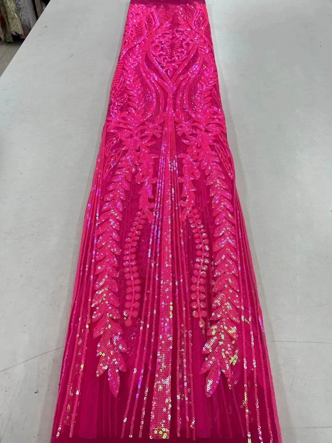 Роскошная Высококачественная Африканская вышивка, Кружевная ткань для жениха, Нигерийские блестки, Кружевная ткань для свадебной вечеринкиyzx28 Изображение 4