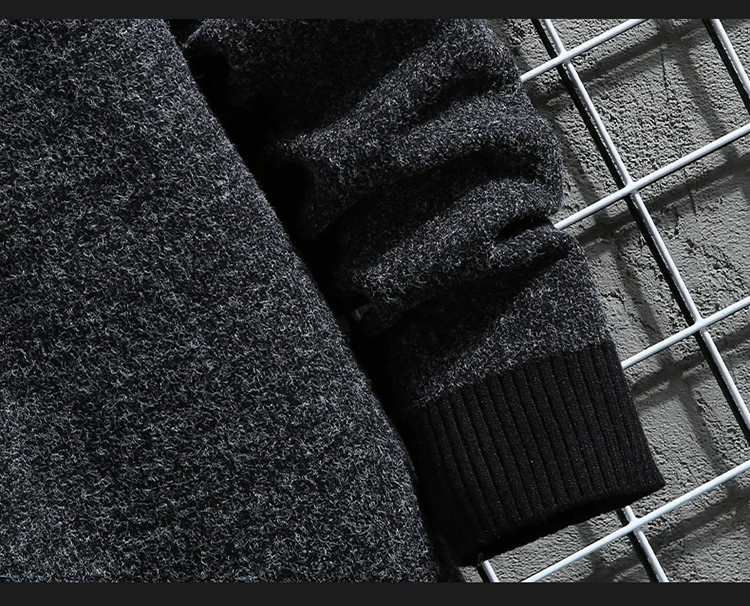 2022 Новый Мужской теплый свитер с длинными рукавами, Модный Повседневный пуловер, свитер Изображение 5