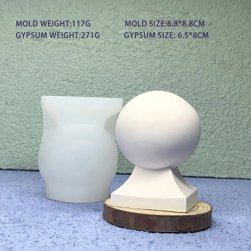 3D Форма шара с Держателем Креативная Форма для Ароматерапевтической Свечи DIY Силиконовая форма Гипс Эпоксидная смола Ins Style Home Decor Изображение 5