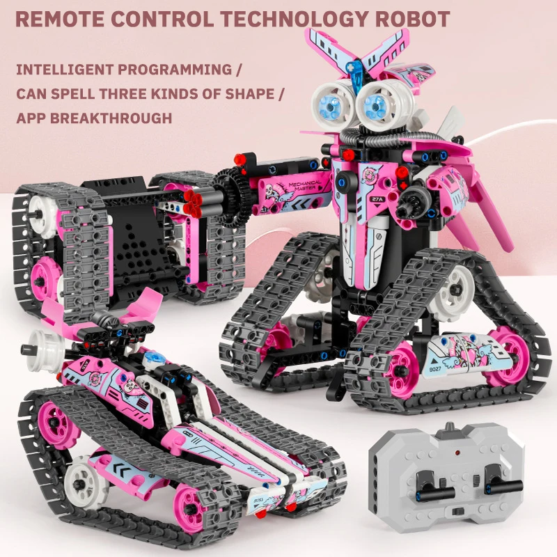 408 Шт. Умные Программирующие Роботы, Сборочные блоки, Технология беспроводного дистанционного управления 2.4G, Модель робота, Рождественские подарки, игрушки для мальчиков Изображение 5