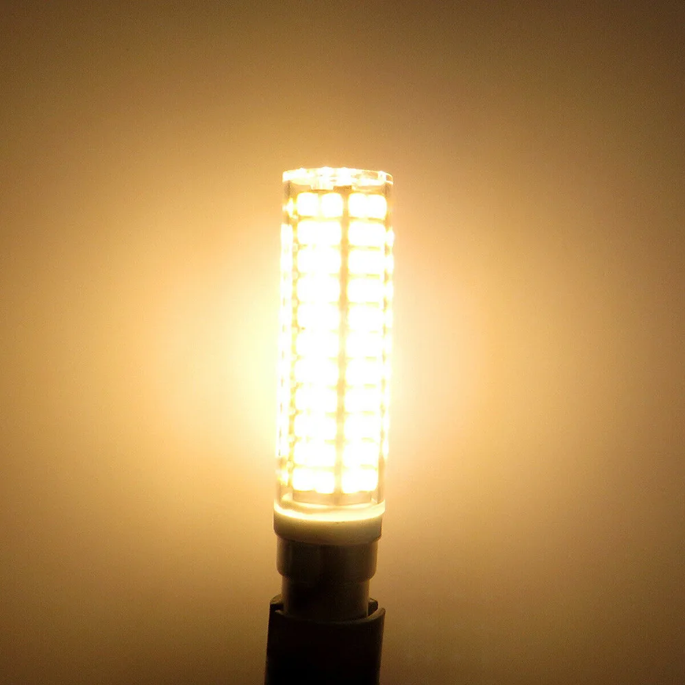 6ШТ G9 E11 E12 E14 BA15D светодиодная лампа с регулируемой яркостью 15 Вт Кукурузный свет 136 светодиодов 110 В 220 В Заменить галогенные лампы Люстра Изображение 5
