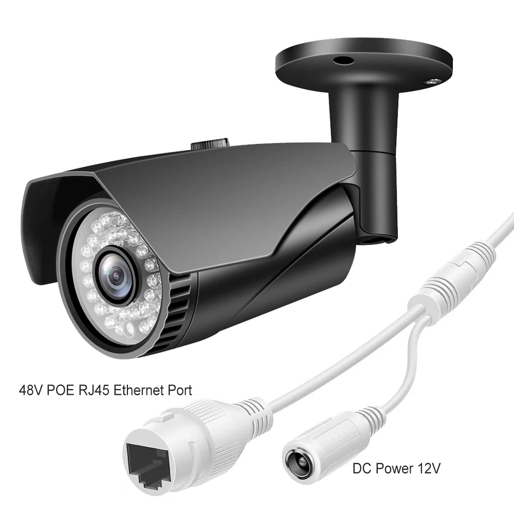 8-мегапиксельная IP-камера Ultra HD 4K на открытом Воздухе POE H.265 Onvif Серая пуля CCTV Домашняя 4-мегапиксельная Камера ночного видения Изображение 5