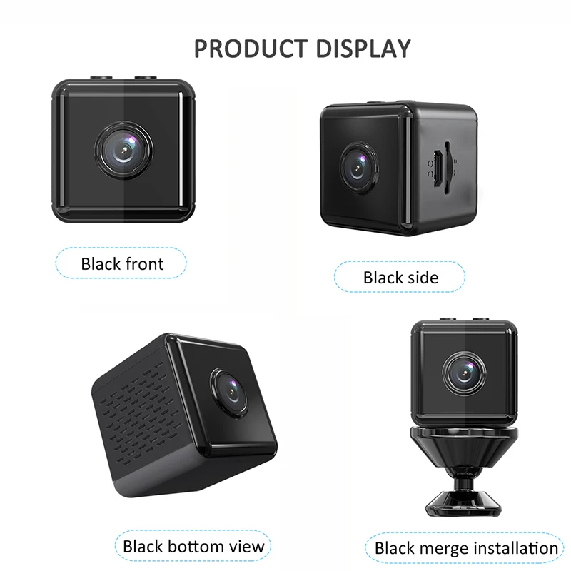 DIXSG 1080P X6D Камера видеонаблюдения на солнечных батареях Портативная Уличная Домашняя Беспроводная WIFI мини-камера безопасности Спортивная видеокамера Изображение 5