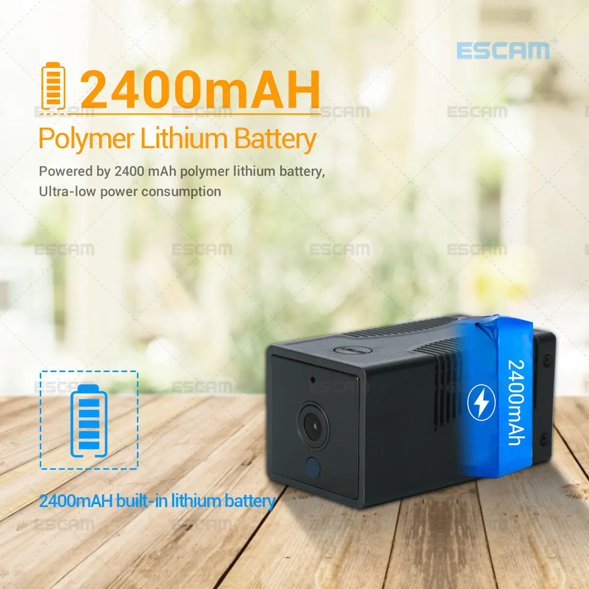 ESCAM G17 1080P Мини WiFi Камера Маленькая Перезаряжаемая Беспроводная камера видеонаблюдения с питанием от батареи Камера ночного видения Изображение 5