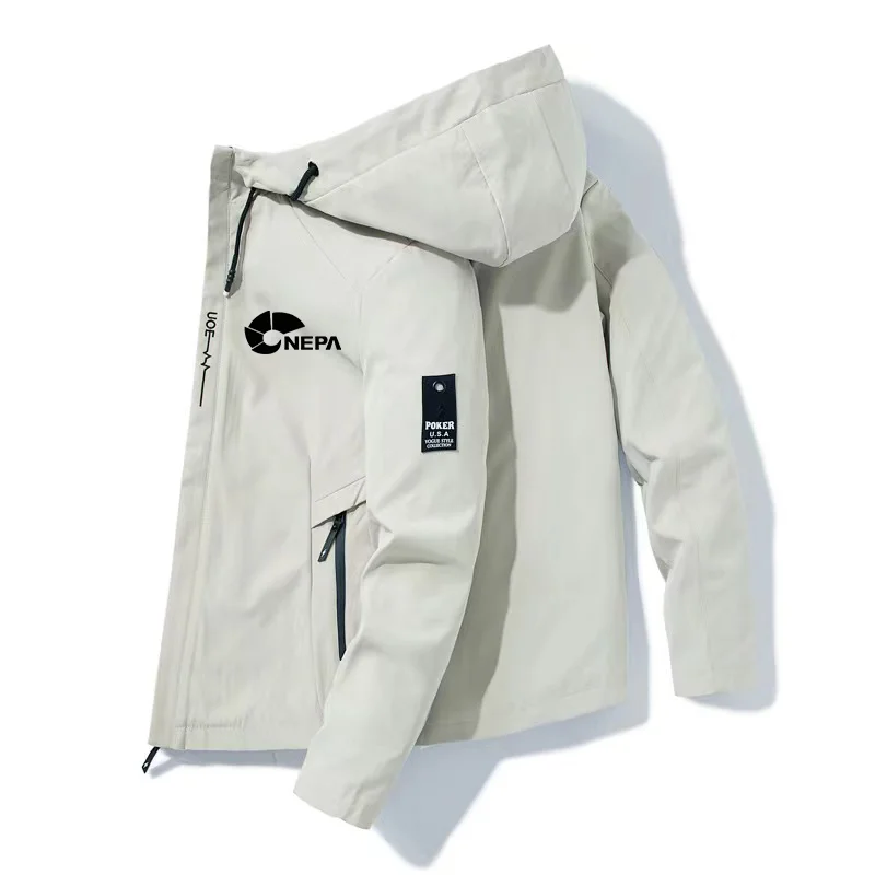 NEPA-Новая куртка для кемпинга в дикой природе и горных приключений, Мужское легкое пальто для отдыха и путешествий, весенне-осенняя ветровка с капюшоном для пеших прогулок Изображение 5