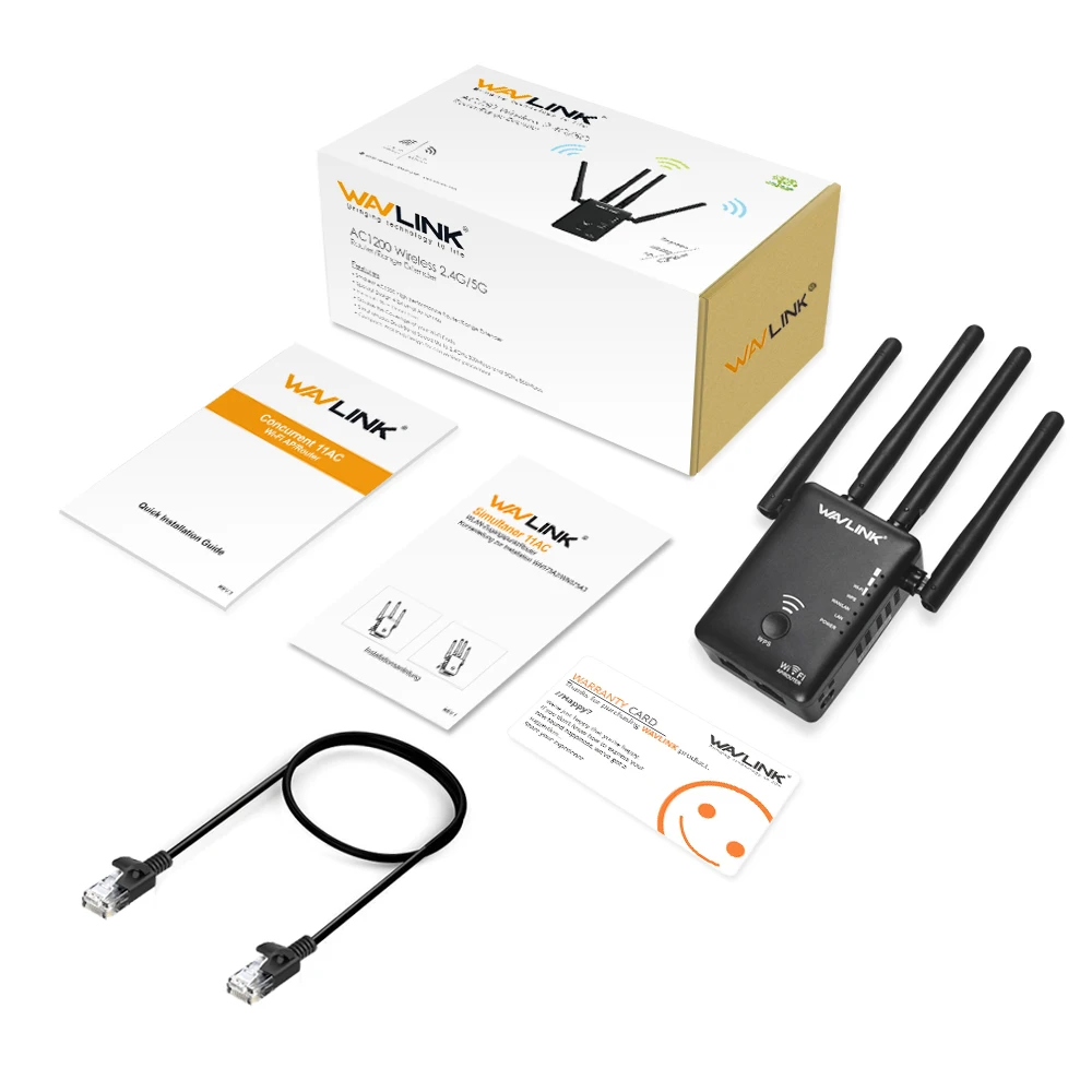Wavlink AC1200 Wi-Fi Ретранслятор/маршрутизатор/точка доступа Беспроводной расширитель диапазона Wi-Fi Усилитель сигнала Wi-Fi с внешними антеннами Горячий Изображение 5