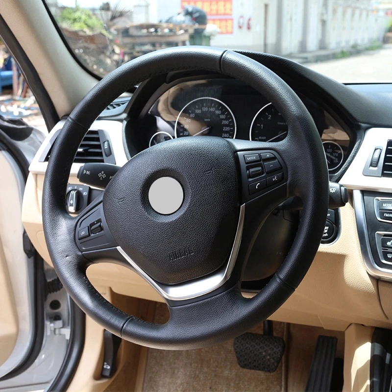 Автомобильное Карбоновое внутреннее рулевое колесо, декоративная рамка, панель, накладка для BMW 3 серии F30 F32 F34 2013-2019 Аксессуары Изображение 5
