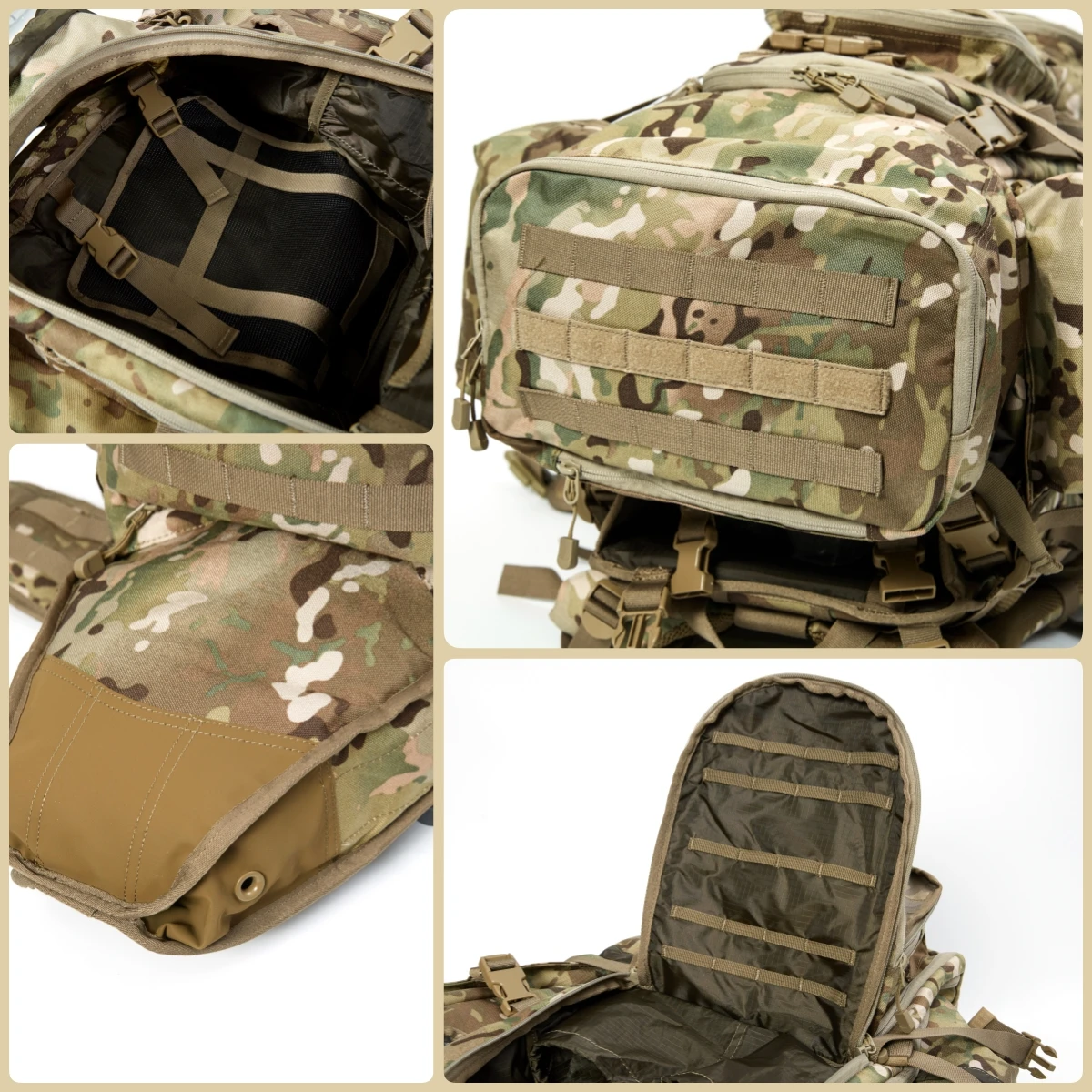Военно-тактическая снайперская винтовка, сумка-рюкзак с гидратационным пакетом и армейской штурмовой системой G4, вместительный рюкзак 80Л Изображение 5