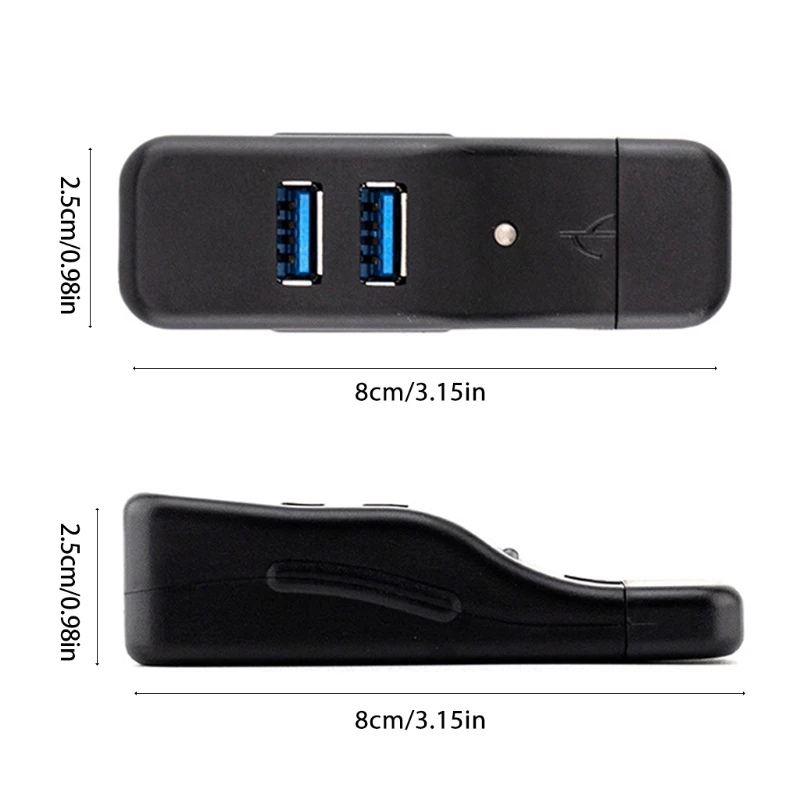 Высокоскоростной 4 порта USB-концентратор 3,0, USB-разветвитель, адаптер для ПК, ноутбука, планшета, Ноутбука 16FB Изображение 5