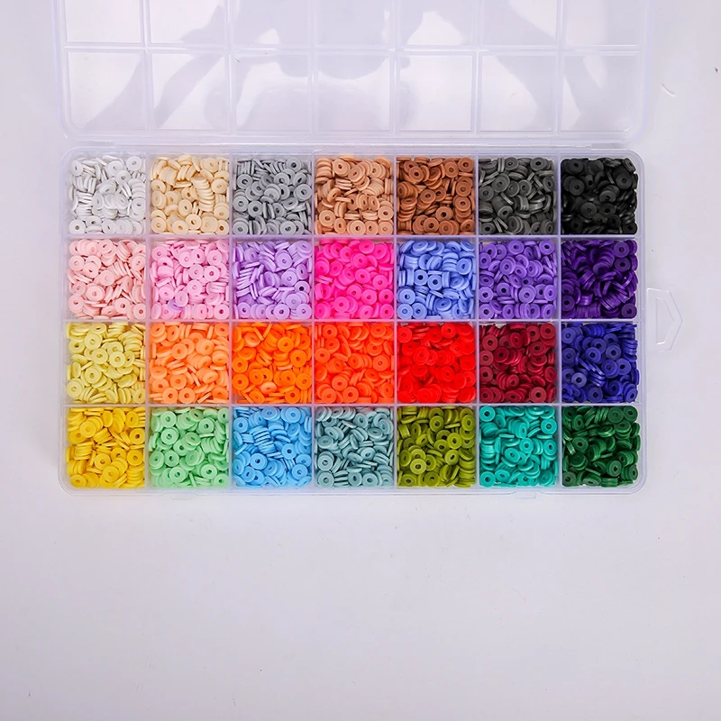 Давайте сделаем набор развивающих игрушек для ребенка 28 цветов, Полимерное Мягкое Керамическое Акриловое ожерелье, Подвеска для Девочек, ювелирные аксессуары ручной работы, сделай сам Изображение 5