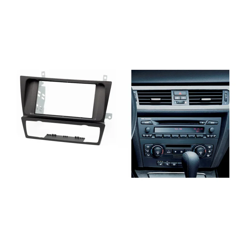 Двойная панель Din для BMW 3 Серии E90 E91 E92 E93 2004-2012 Радио CD DVD GPS Стерео Панель Приборной Панели Комплект Отделки В Окружении Рамки Изображение 5