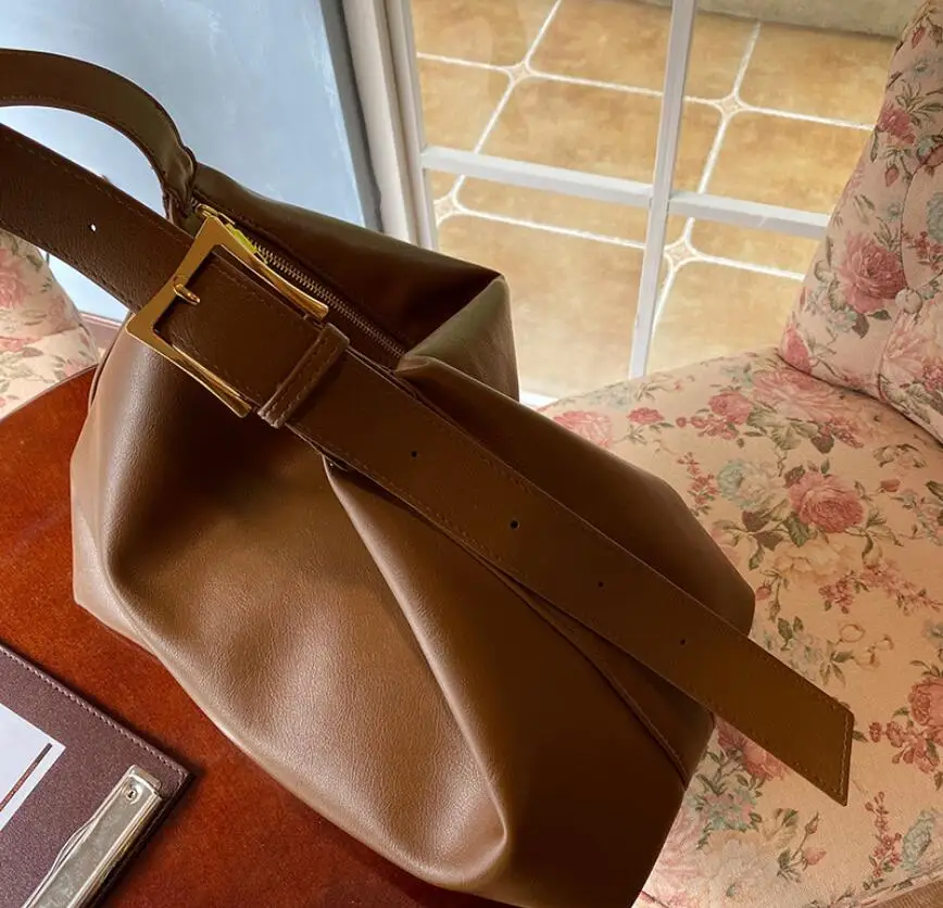 Женская сумка Весна Лето, мягкая минималистичная большая сумка, сумка через плечо, вместительная сумка-мессенджер для поездок на работу, сумка для покупок Изображение 5
