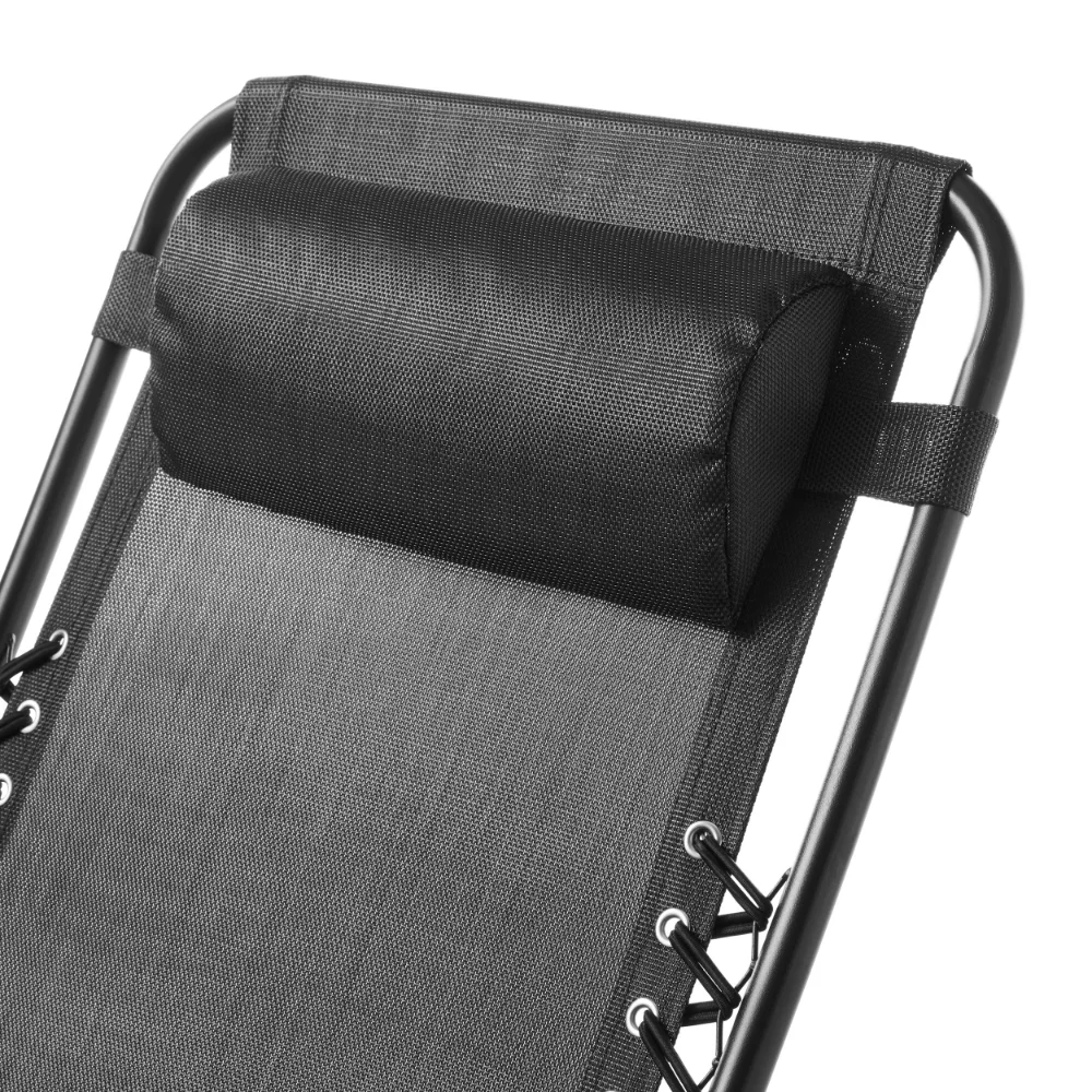 Кресло-шезлонг с нулевой гравитацией, 2 упаковки - Черные пляжные стулья Изображение 5