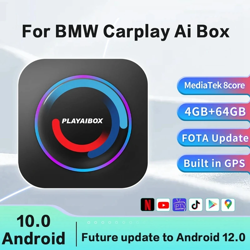 Система Carplay Ai Box Android 10 Встроенный GPS Подключи и играй 4G Lte Двойной Bluetooth для Изображение 5